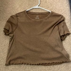 Small brown top from aerie fits well and good quality only worn once.